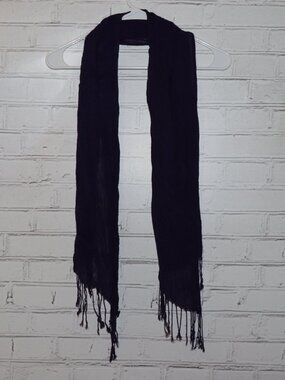 💜✨ Deep Purple Woven Scarf · 16" x 54"